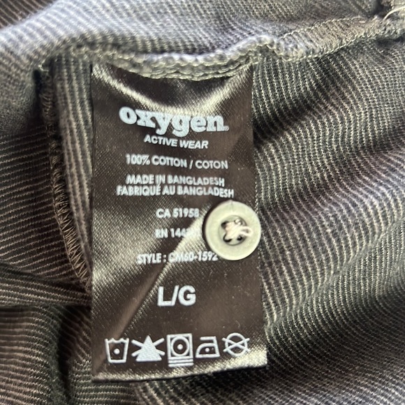 Oxygen Active Wear Gray/Black Short Sleeve T-Shirt Size L - Picture 9 of 12